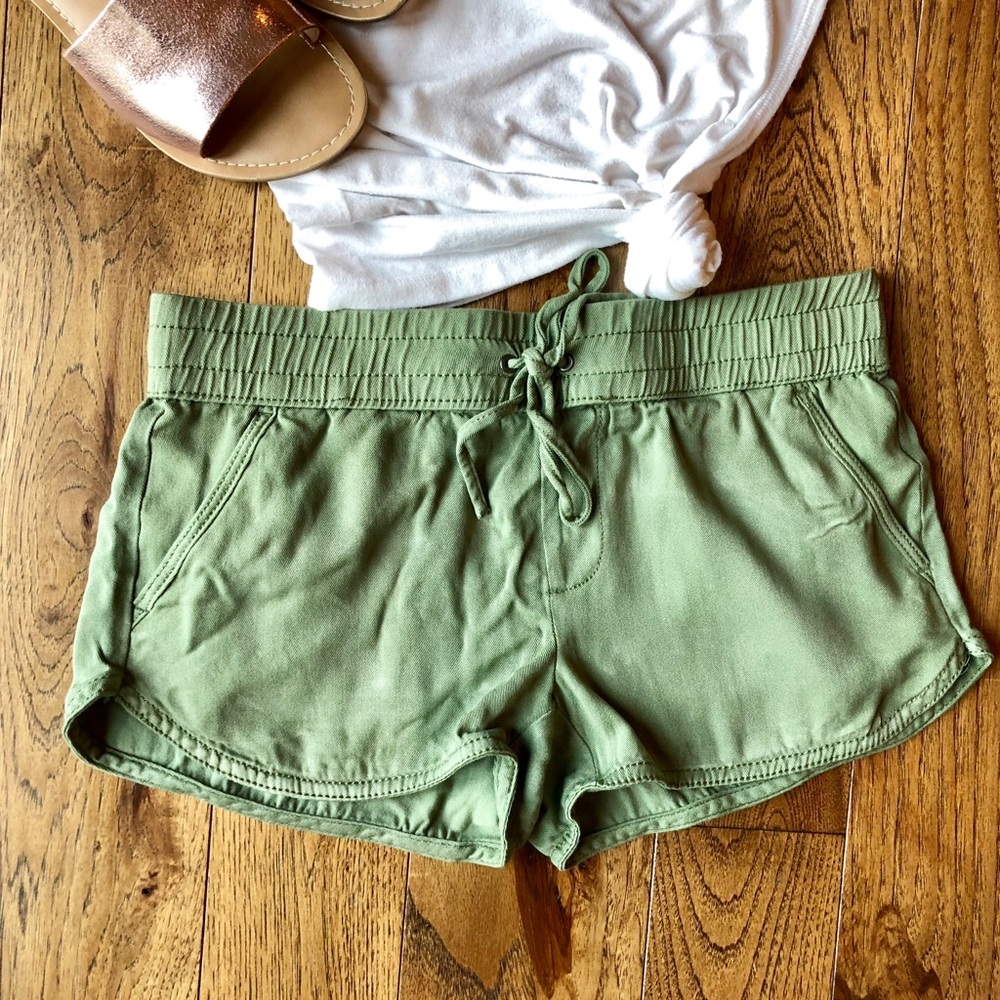 Army Green flowy shorts
